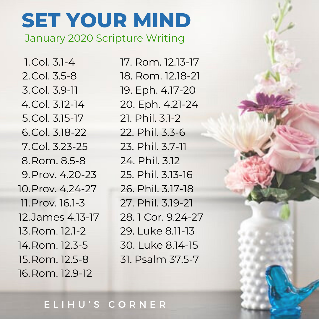 God Is My Refuge January 2024 Scripture Writing Plan Elihu s Corner