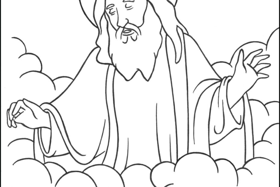 God The Father Coloring Page TheCatholicKid
