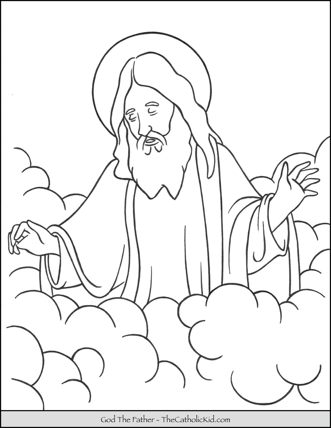 God The Father Coloring Page TheCatholicKid