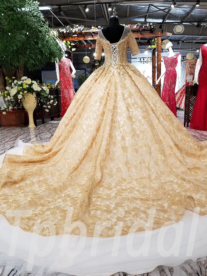 gold color dress
