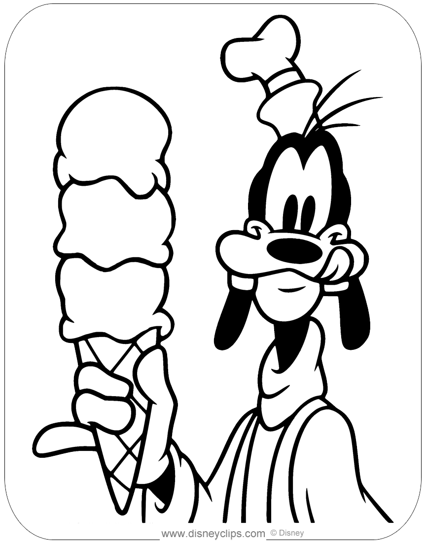 Goofy Coloring Pages 2 Disneyclips
