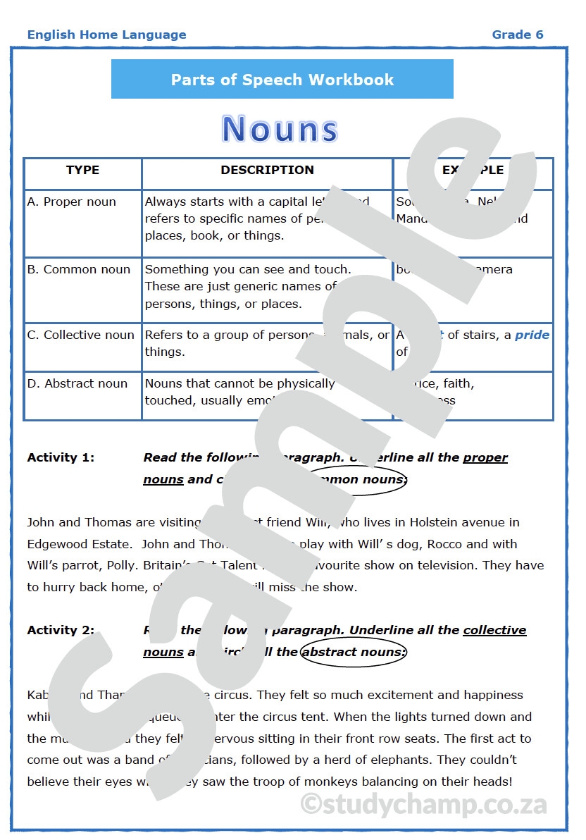 english for 6th graders worksheets