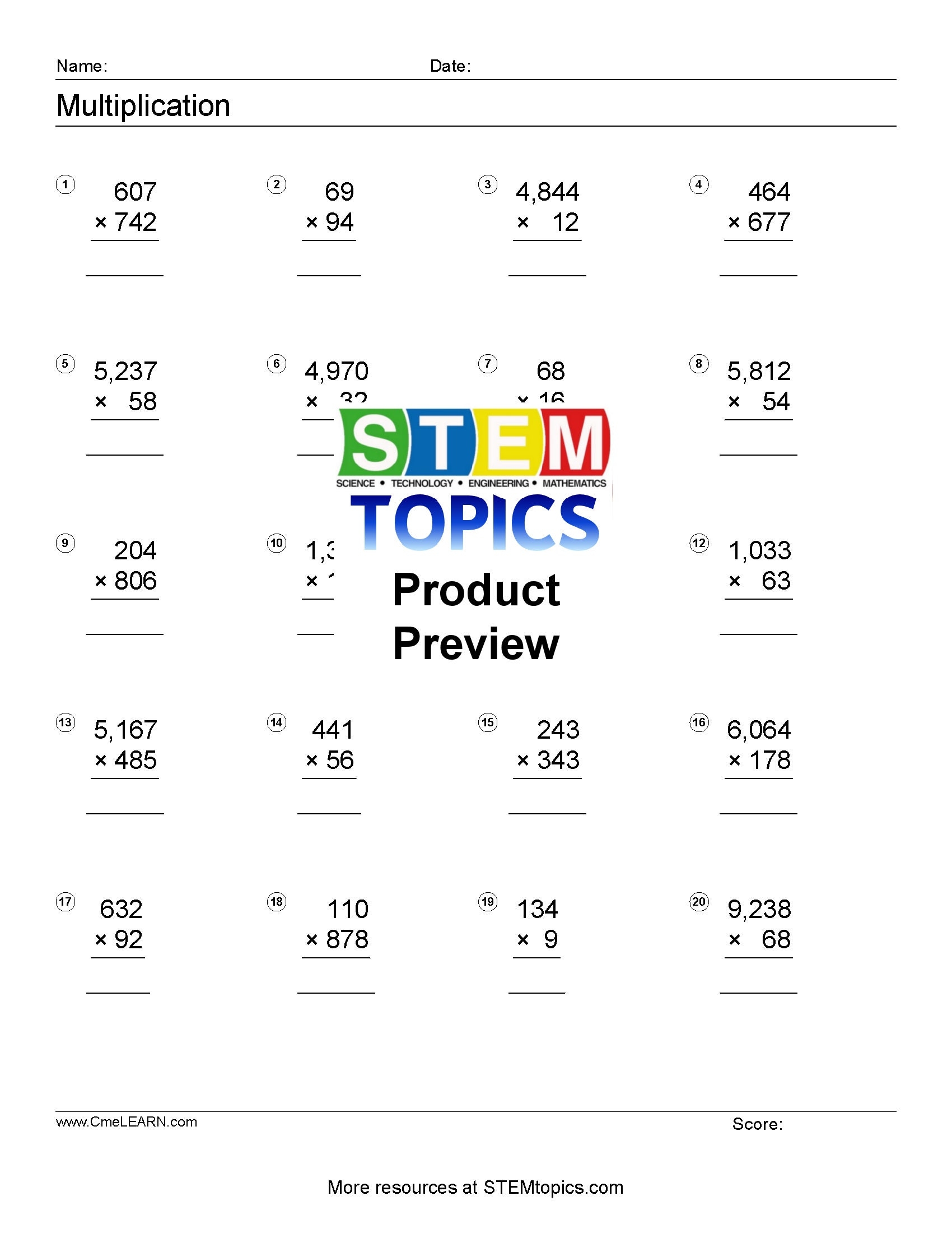 Grade 6 Math Worksheets 596 Pages Full Year Etsy Sweden