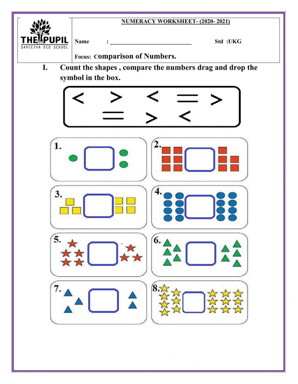 Greater Than Less Than Activity Live Worksheets Worksheets Library