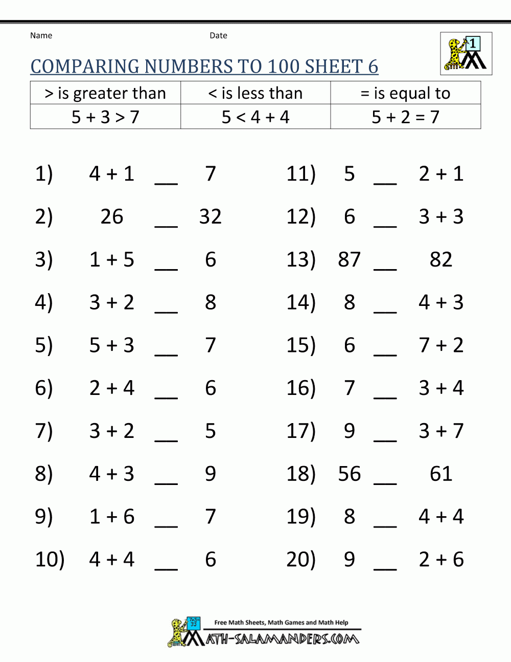 free math worksheets for 8th graders