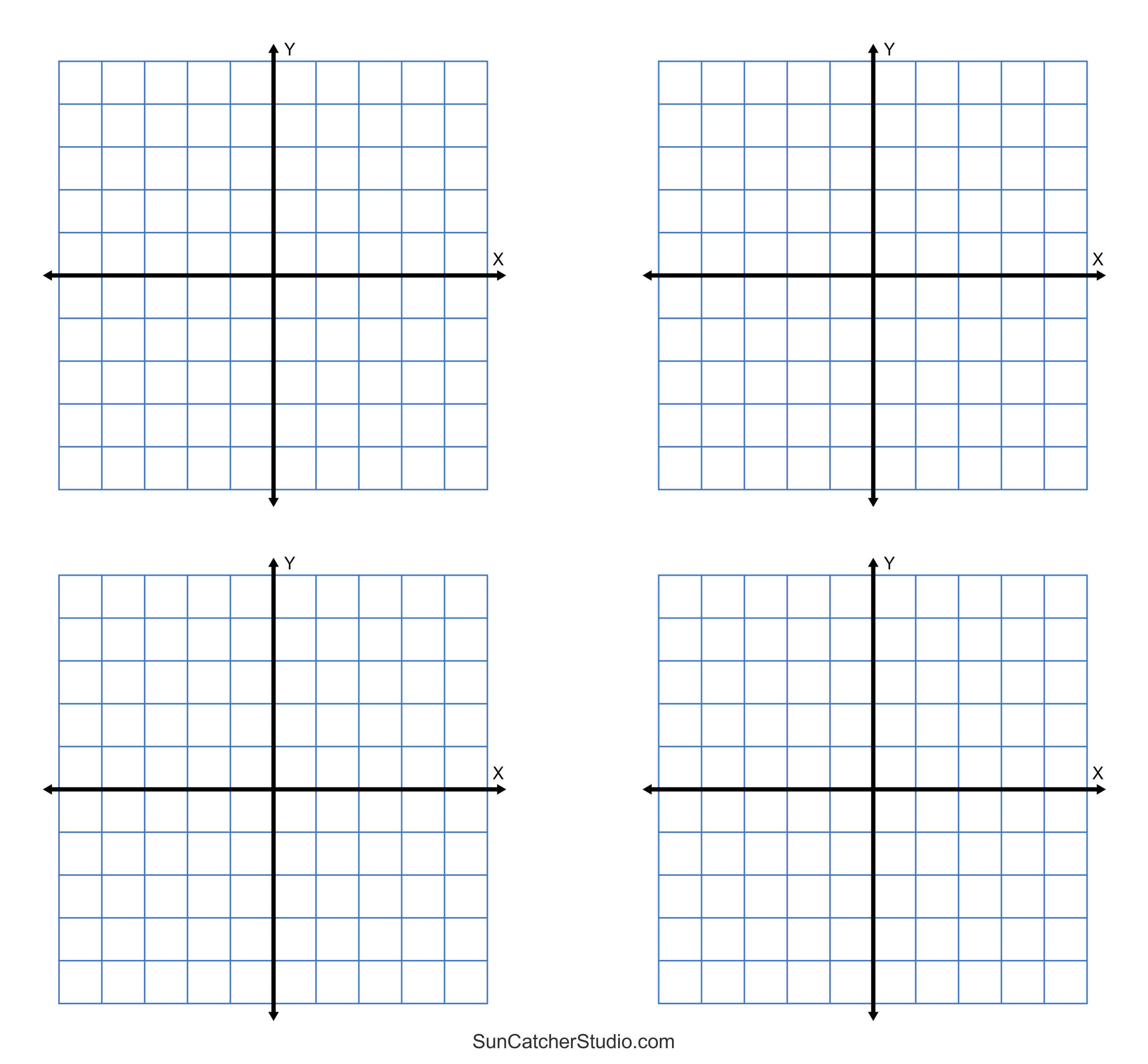 Grid Paper Printable 4 Quadrant Coordinate Graph Paper Templates Free Printables Monograms Design Tools Patterns U0026 DIY Projects