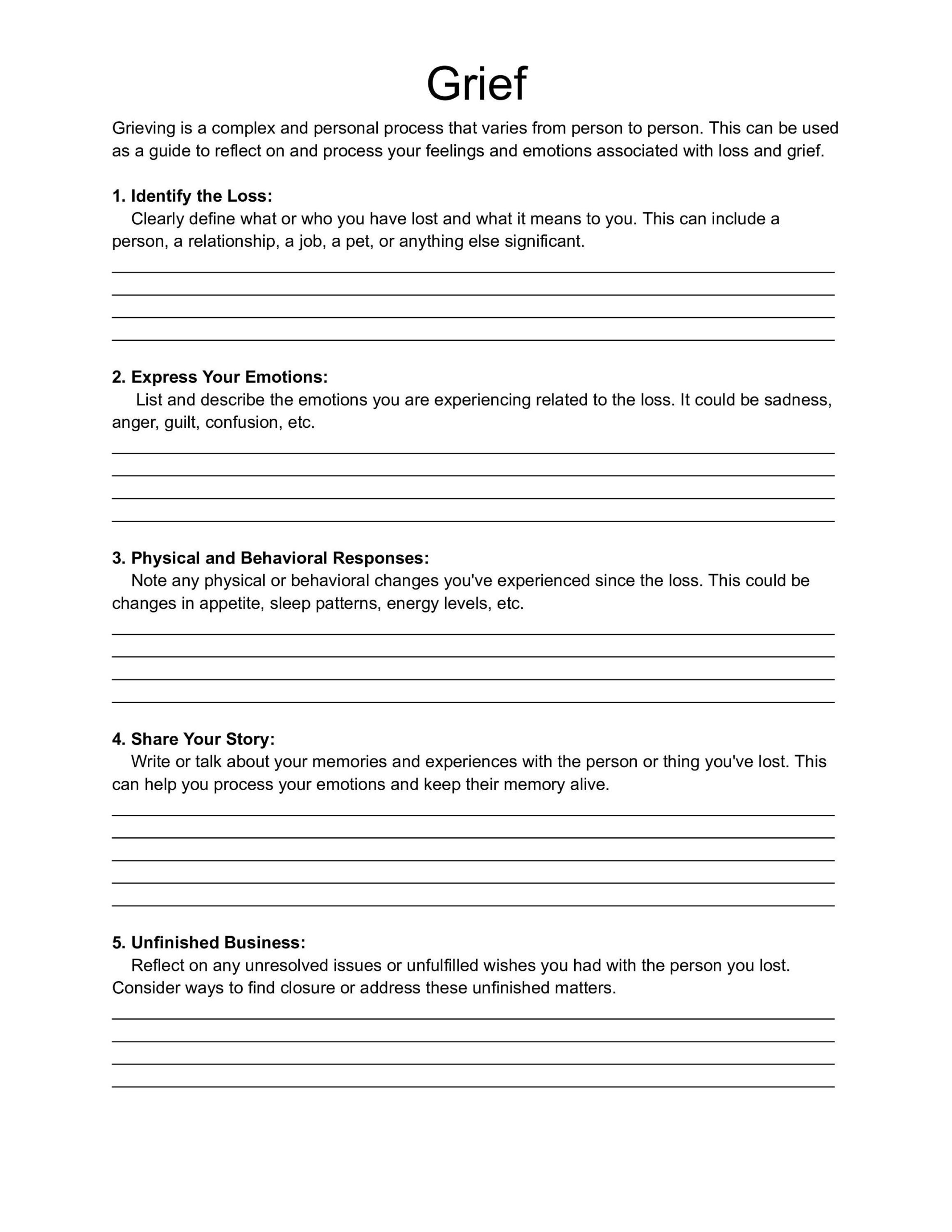 Grief Worksheet Mental Health Worksheet Grief Therapy Worksheet Counseling Tool Mental Health Check In Etsy