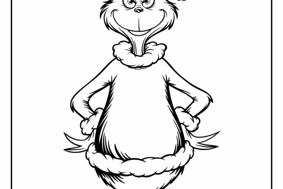 Grinch Coloring Pages 10 Free Printable PDF Pages Cute Animals Coloring Pages