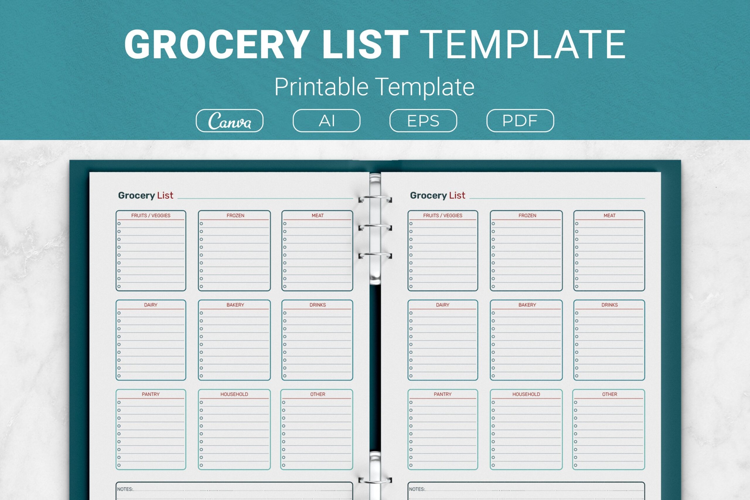 Grocery List Printable Template 2837770 