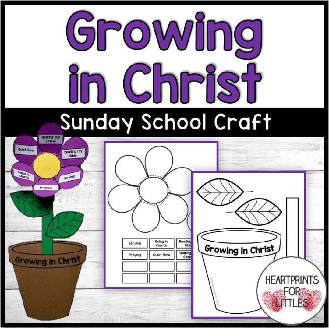 Growing In Christ Craft For Kids Sunday School Craft Christian 