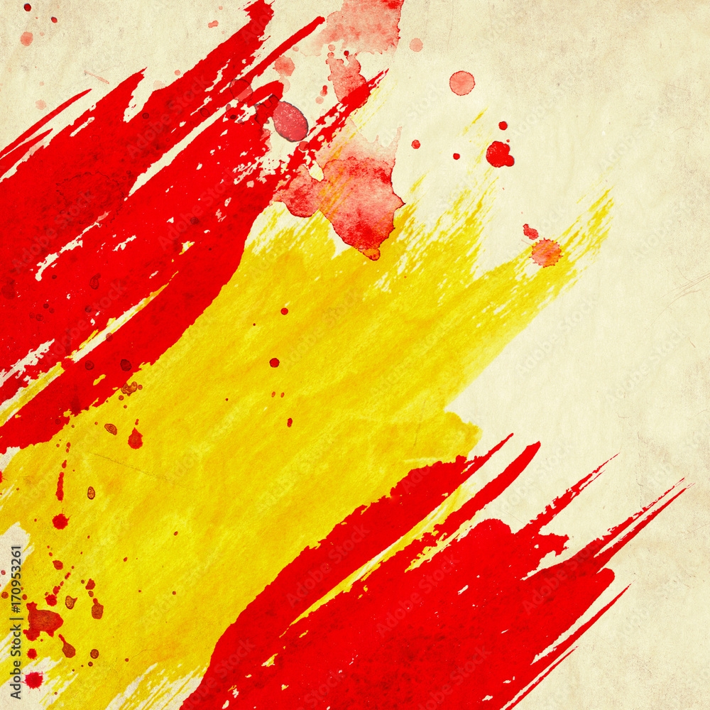 Grunge Background In Colors Of Spanish Flag Stock Photo Adobe Stock
