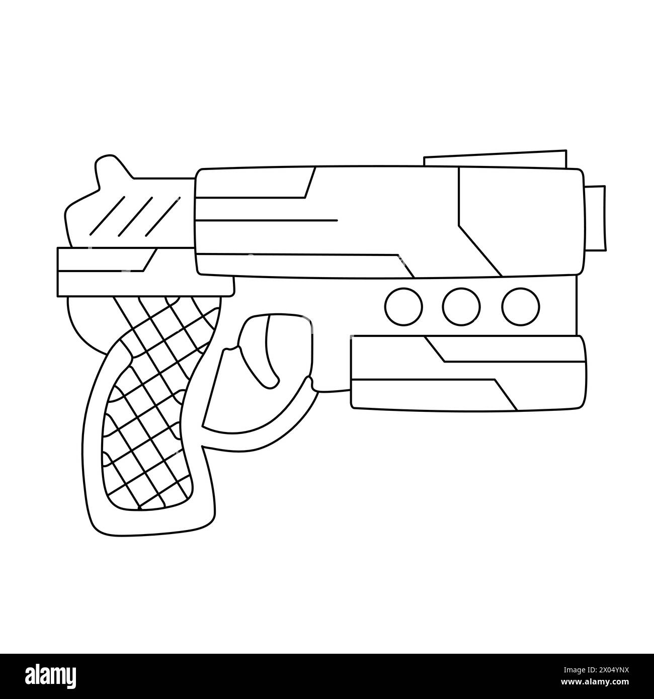 Gun Coloring Page Firearm Vector Illustration Isolated Revolver On White Background Weapon Silhouette Pistol Vector Stock Vector Image U0026 Art Alamy