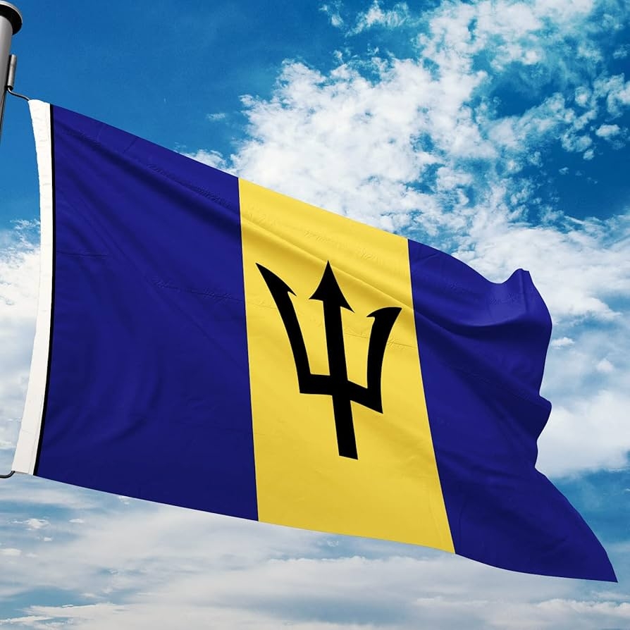 barbados flag colors