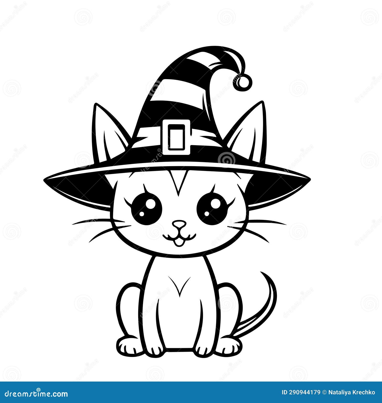 halloween cat color pages