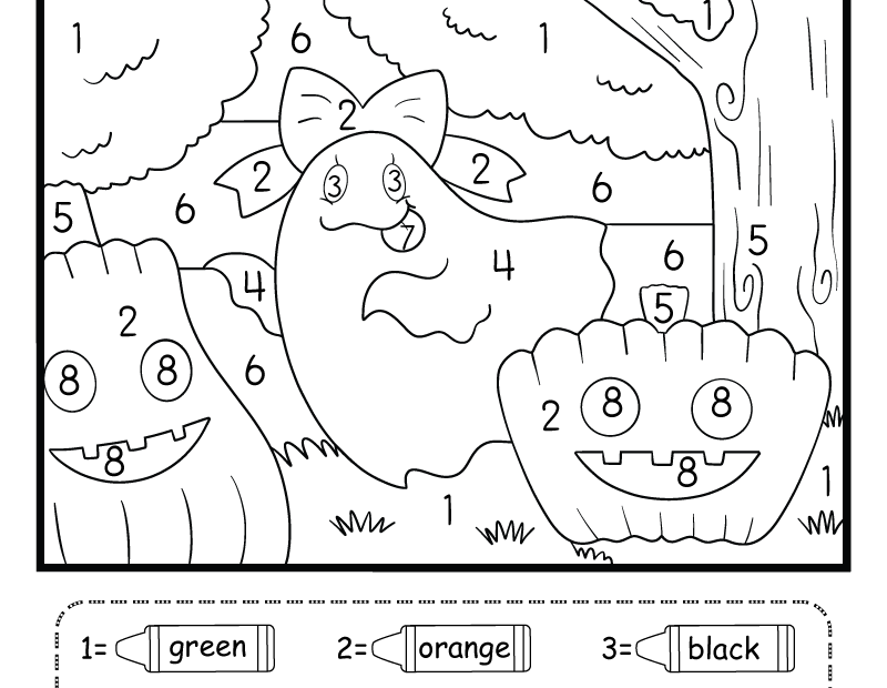 Halloween Color By Number Worksheet Free Printable Digital U0026 PDF