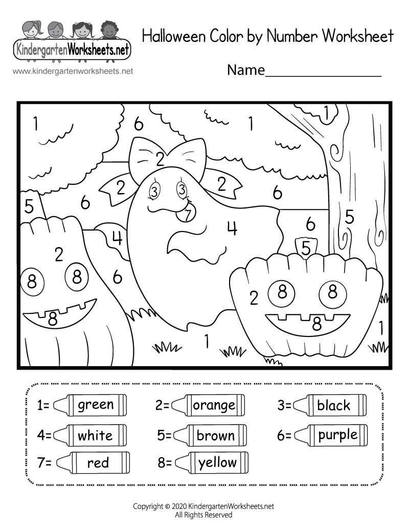 Halloween Color By Number Worksheet Free Printable Digital U0026 PDF