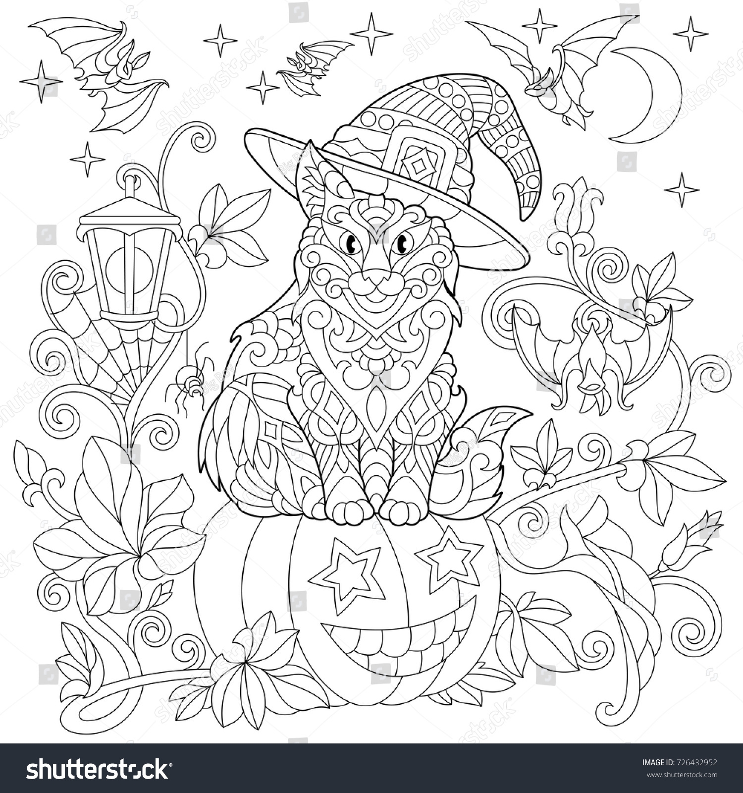 halloween coloring pages cat