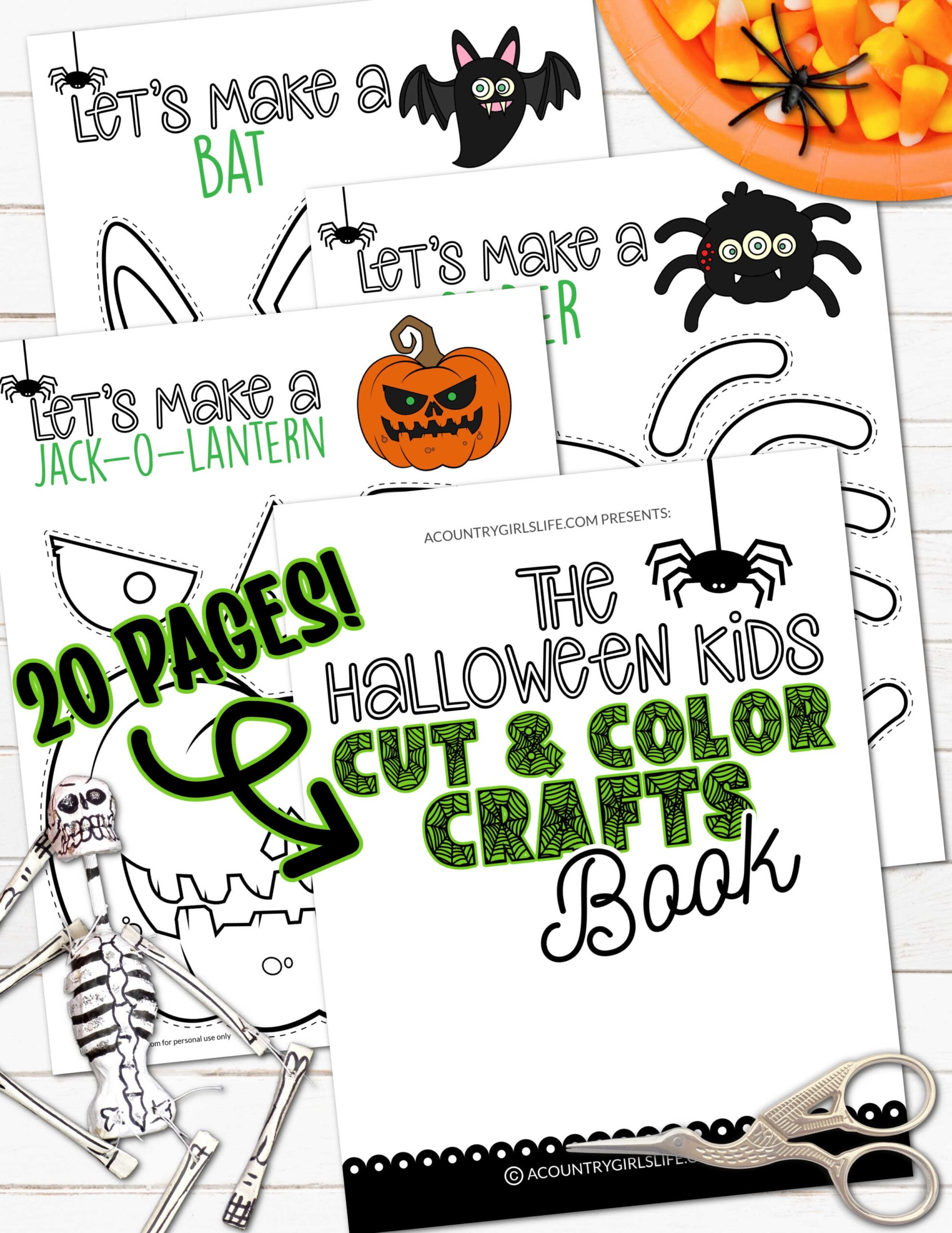 Halloween Cut Out Templates Cut U0026 Paste Crafts A Country 