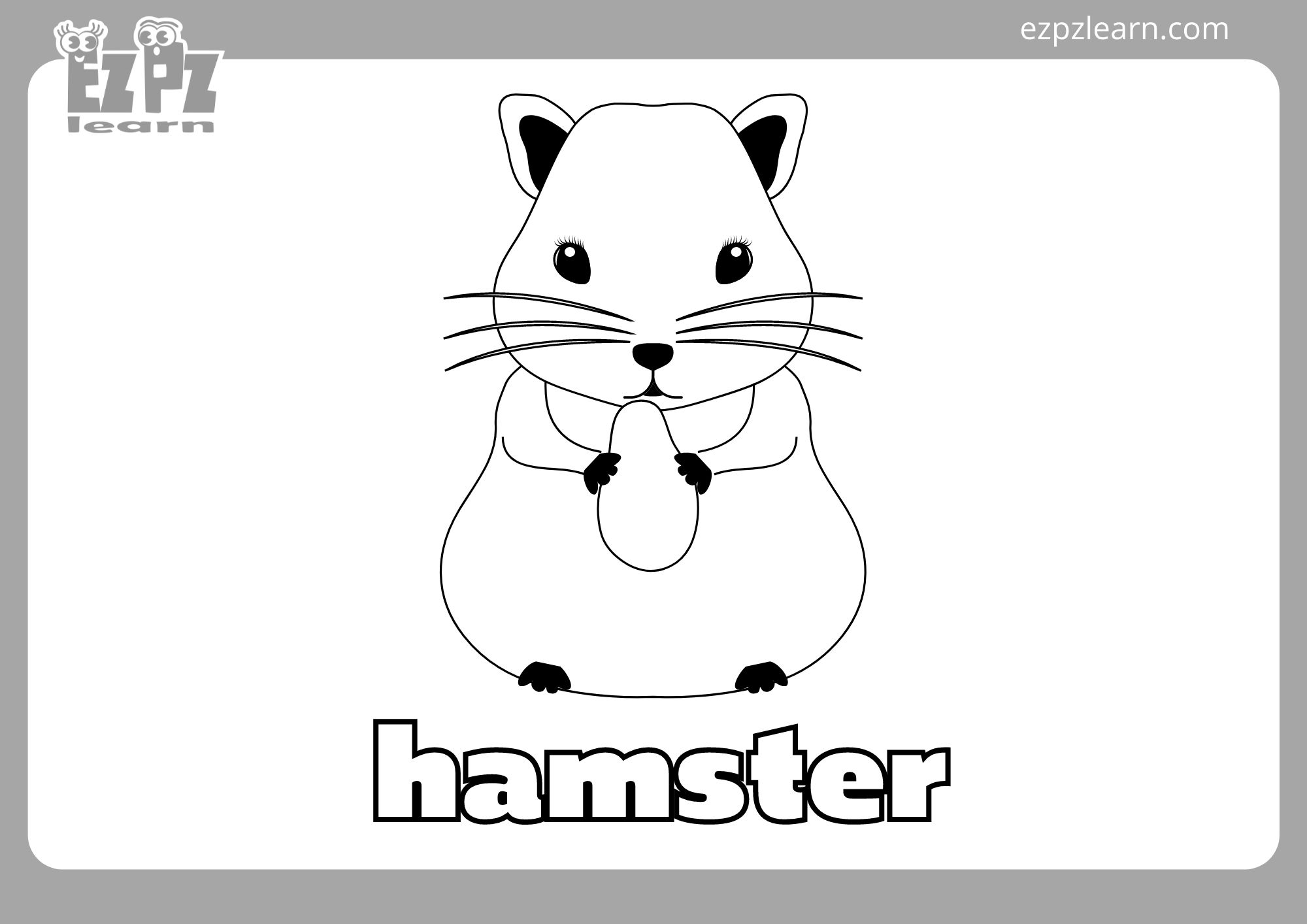 hamster pictures to color