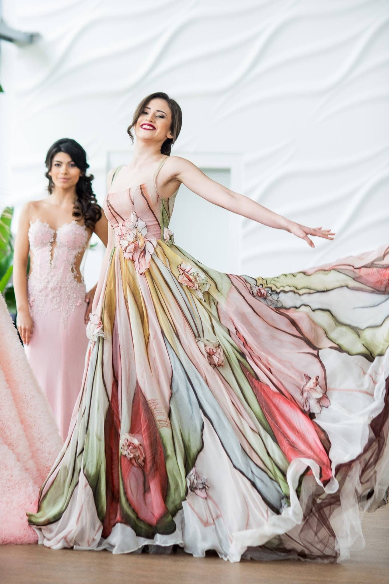 Hand Painted Dress Ball Gown Prom Dress Long Formal Dress Colorful Dress Floral Maxi Dress Sleeveless Dress Formal Dress Evening Gown Etsy