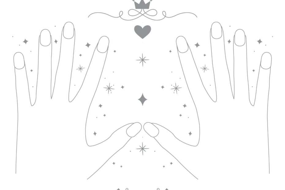 Hand With Nails Manicure Template To Color Etsy UK