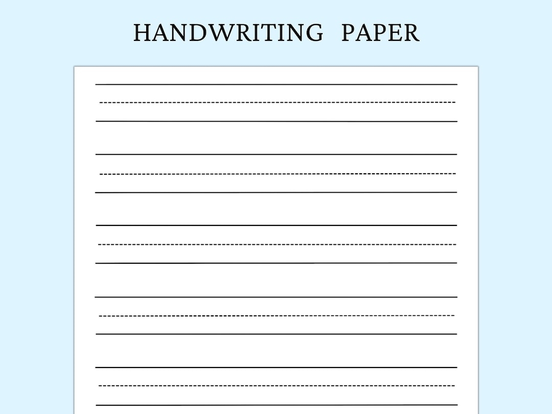 handwriting paper printable