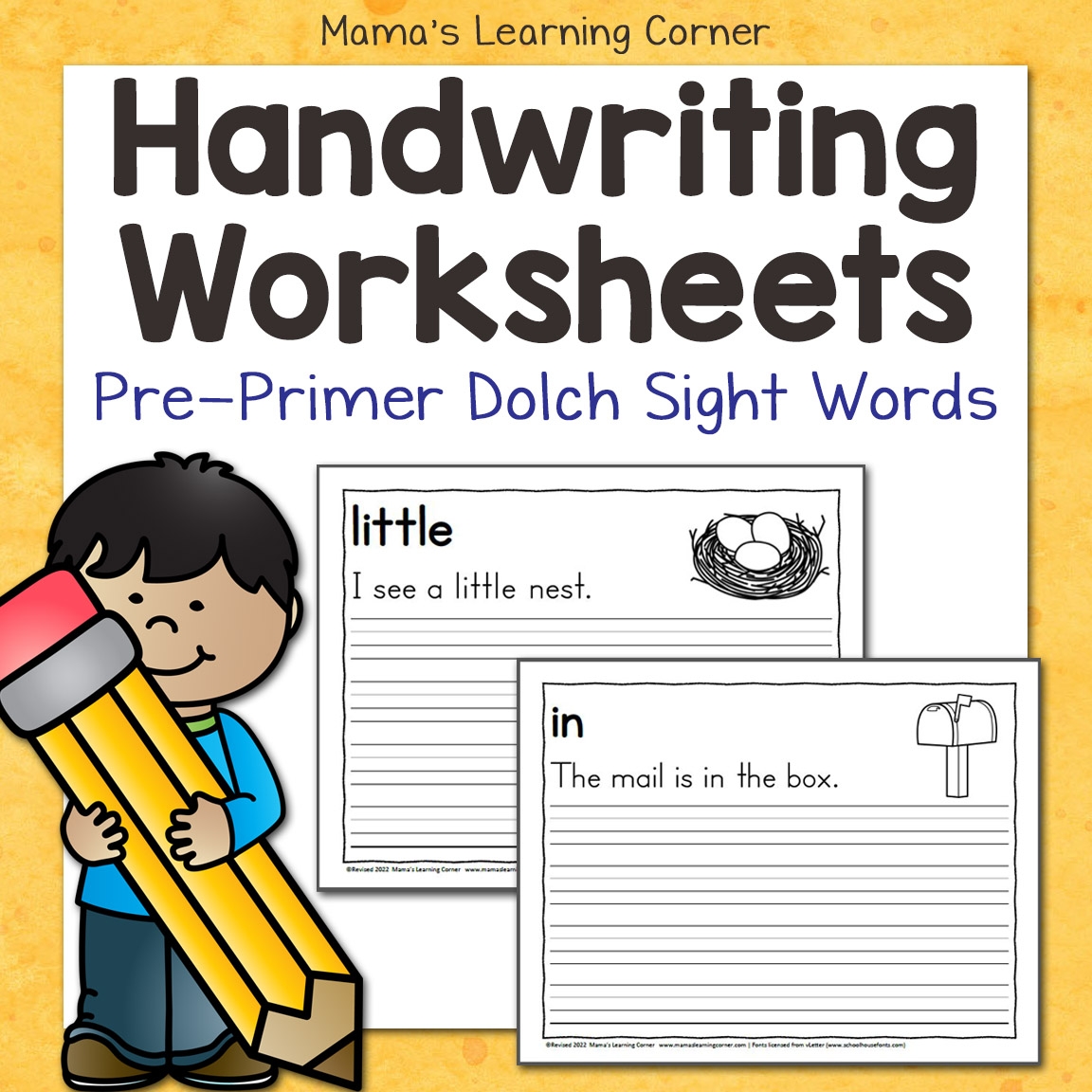 handwriting practice worksheets