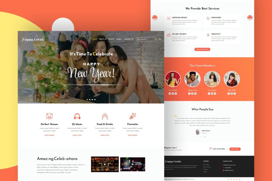 Happy Events Website Template W3Layouts