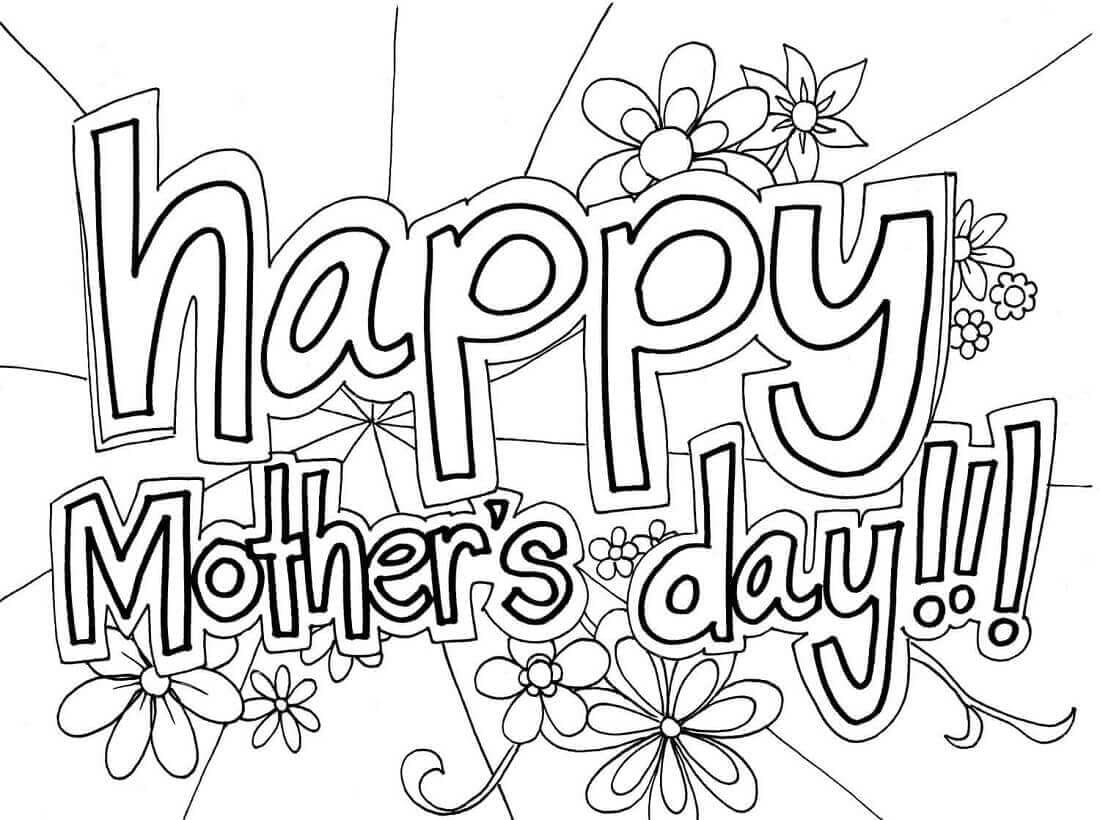 happy mothers day printable coloring pages