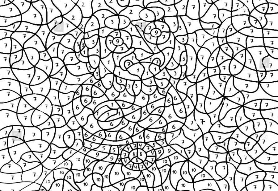 Hard U0026 Difficult Color By Number ColoringbyNumber Com Worksheets Library