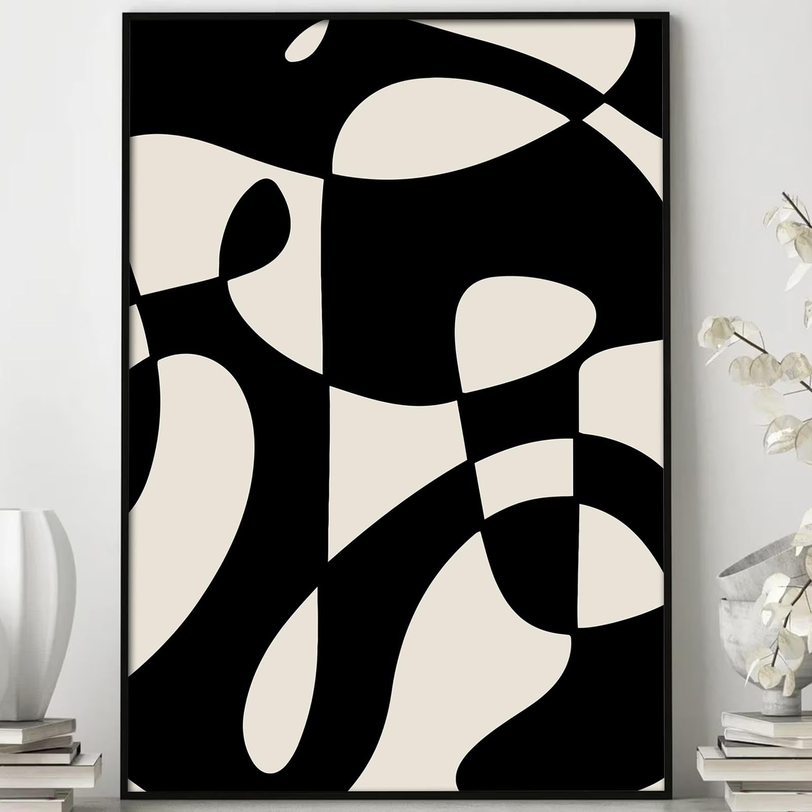 Haruhiart Abstract Printable Wall Art Black And White Modern Aesthetic Print Minimalist Poster Amazon in Home U0026 Kitchen