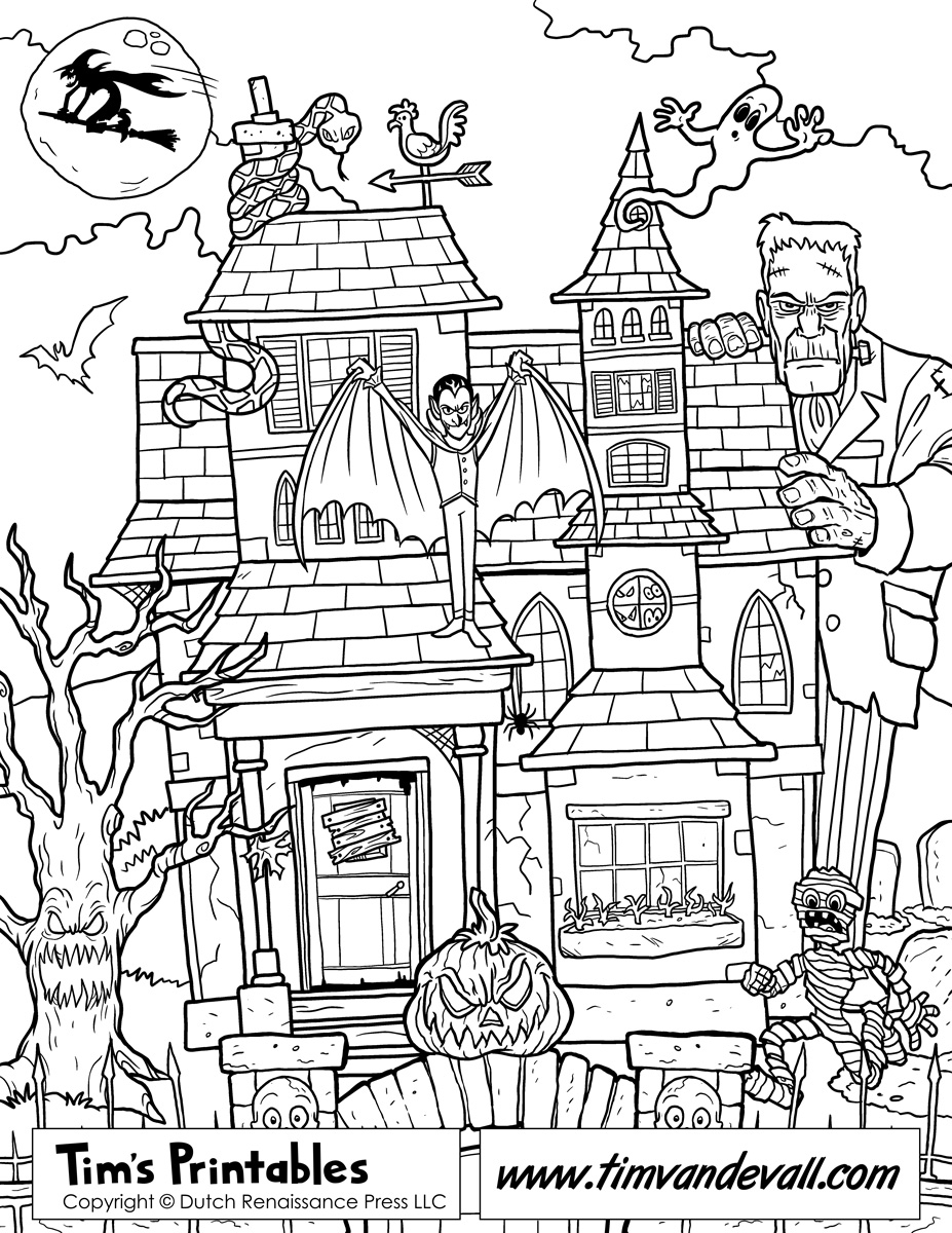 house printable coloring pages