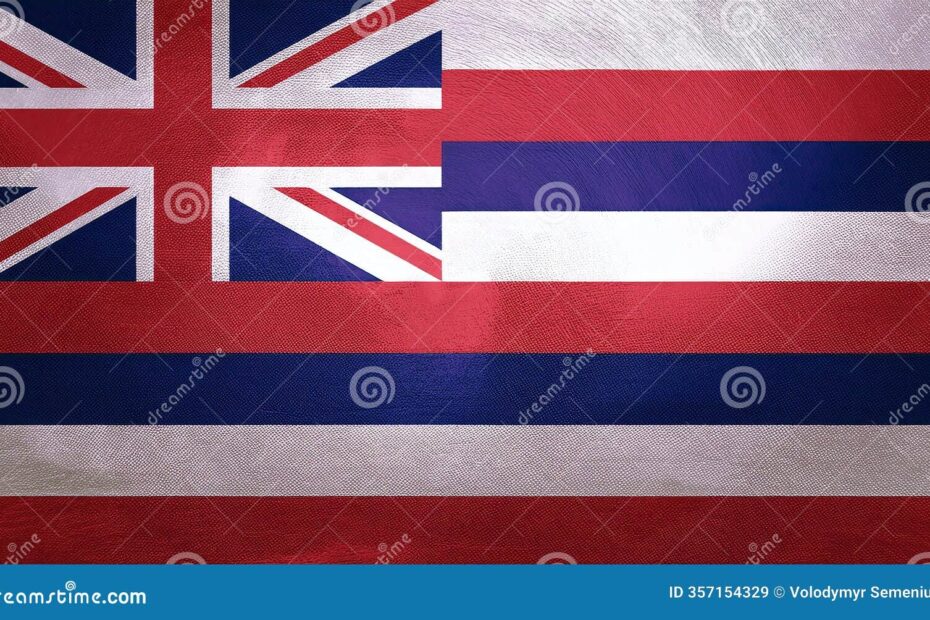Hawaiian Flag With Vibrant Colors Symbolizing History And Culture Of The Islands Stock Image Image Of Vibrant Culture 357154329