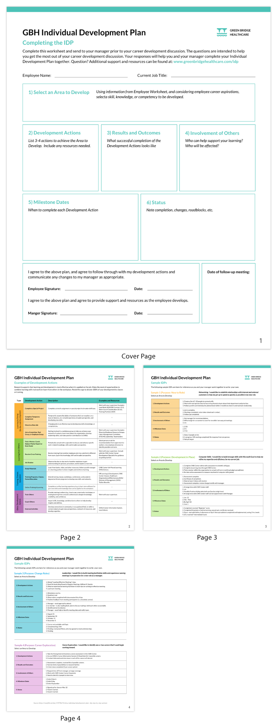 Healthcare Individual Development Plan Template Venngage
