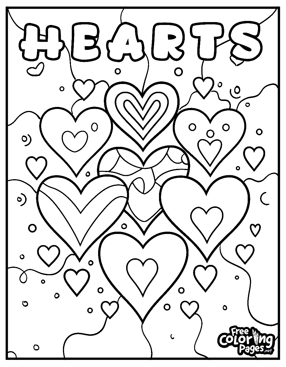heart picture for coloring