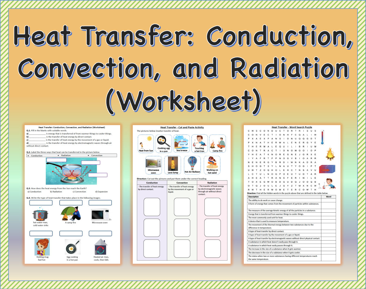 conduction convection and radiation worksheet