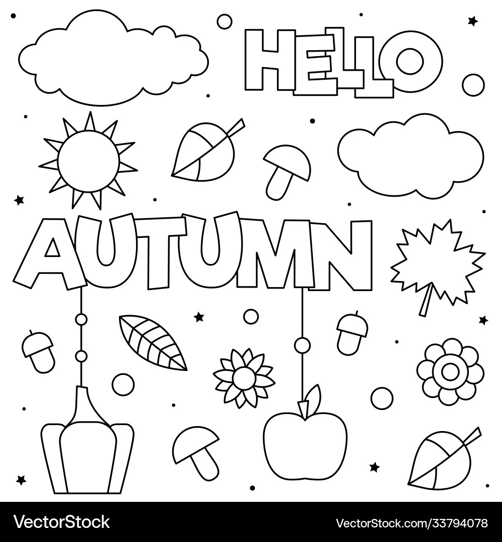 autumn picture to color