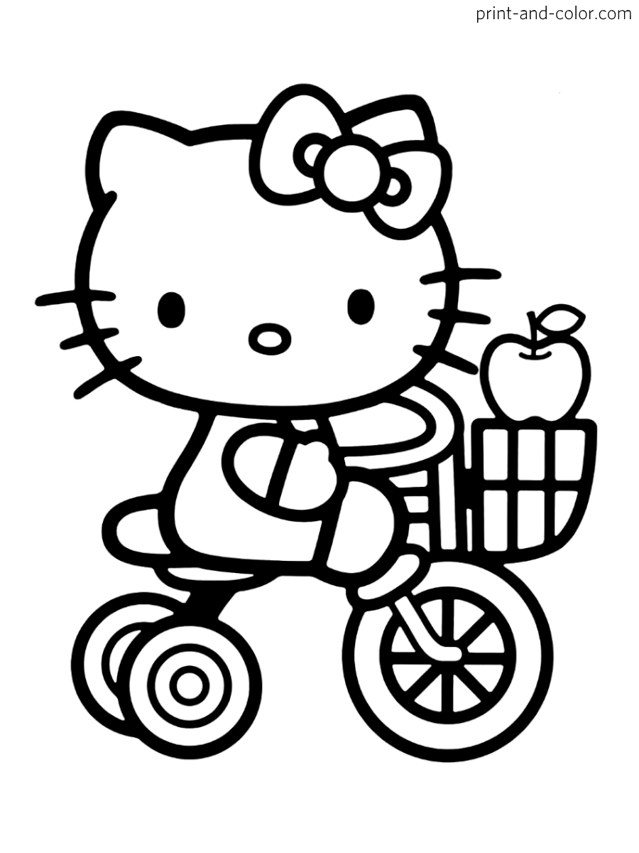 hello kitty color pages printable