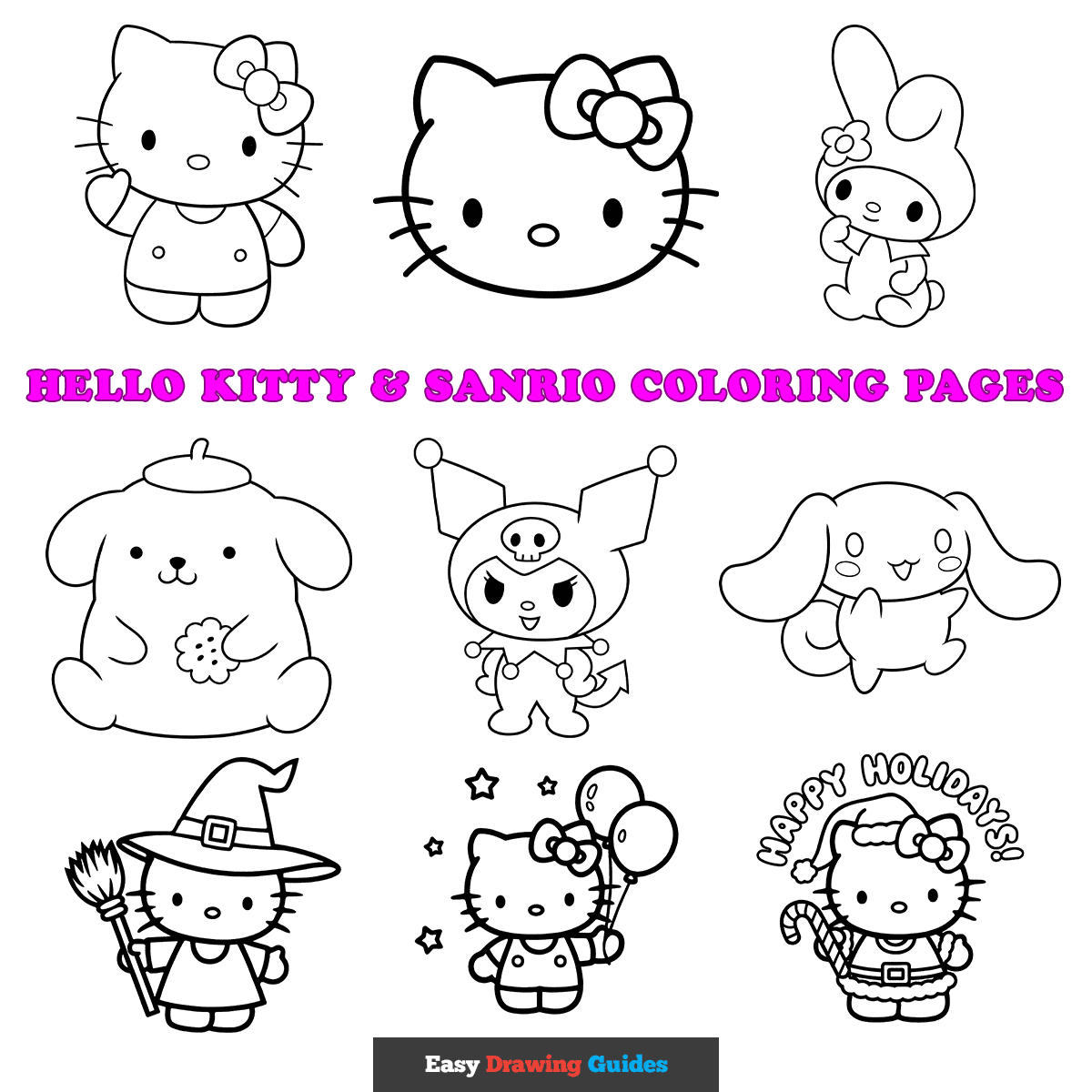 hello kitty free printable coloring pages