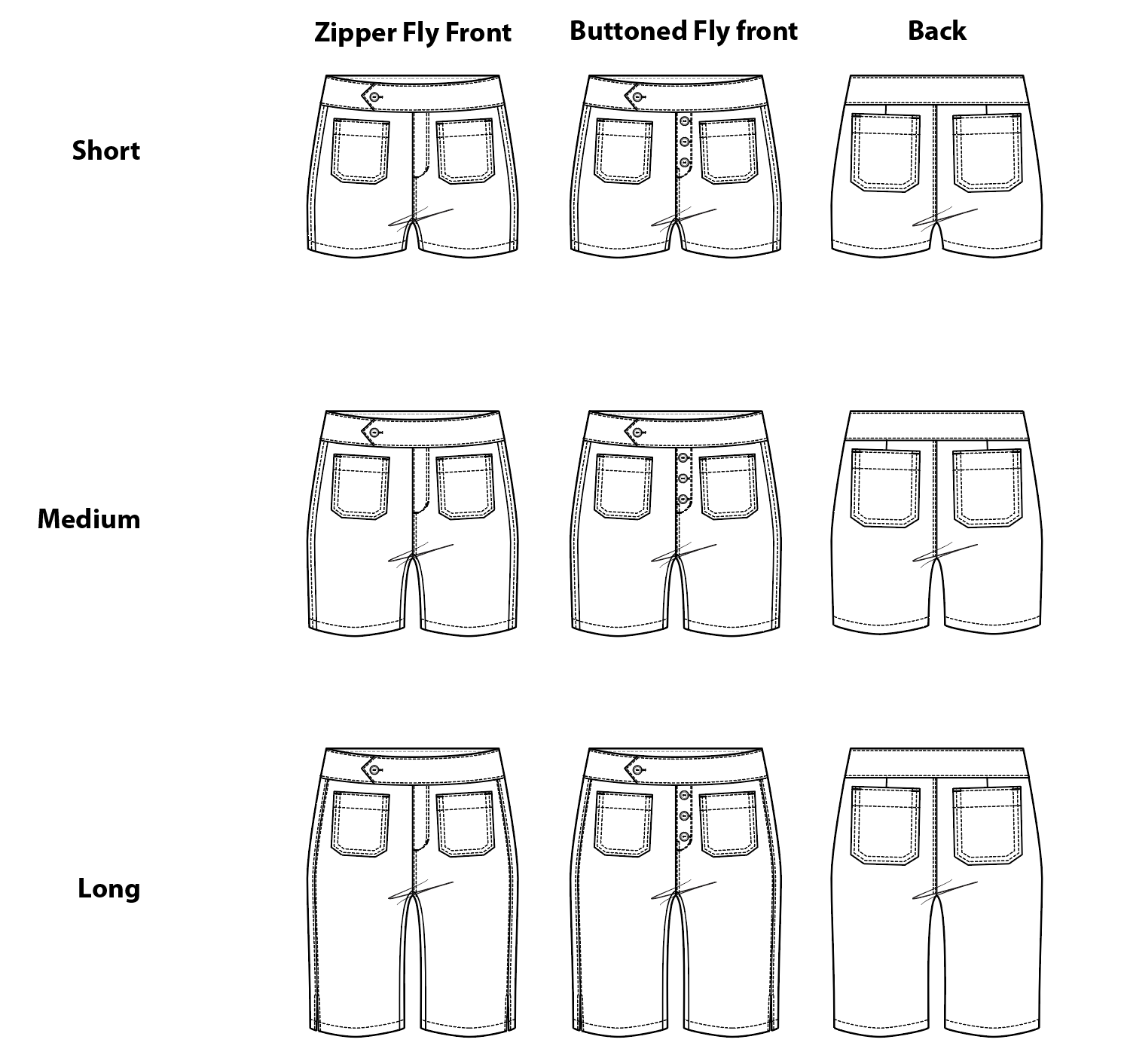template printable shorts pattern