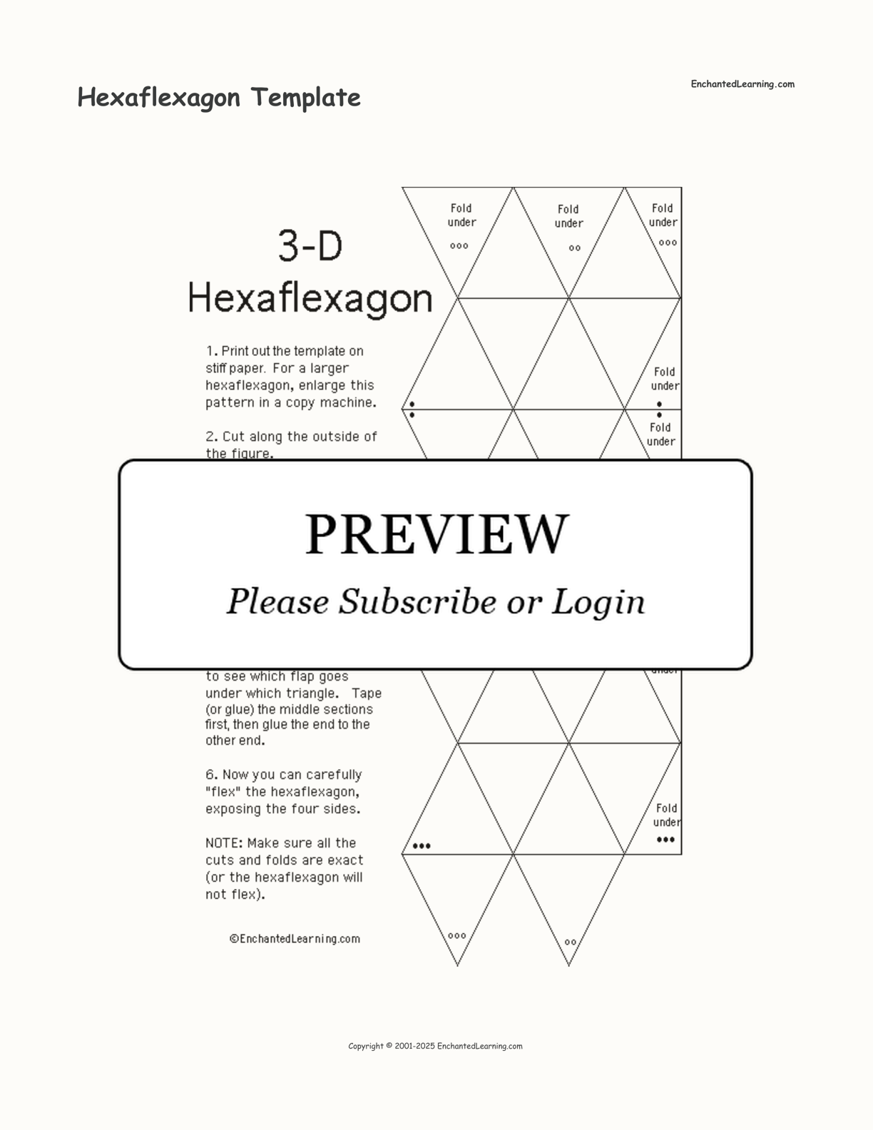 hexaflexagon template printable