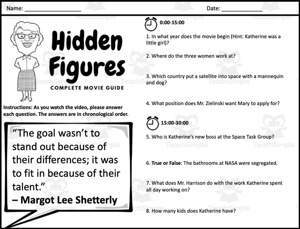 Hidden Figures Movie Guide 
