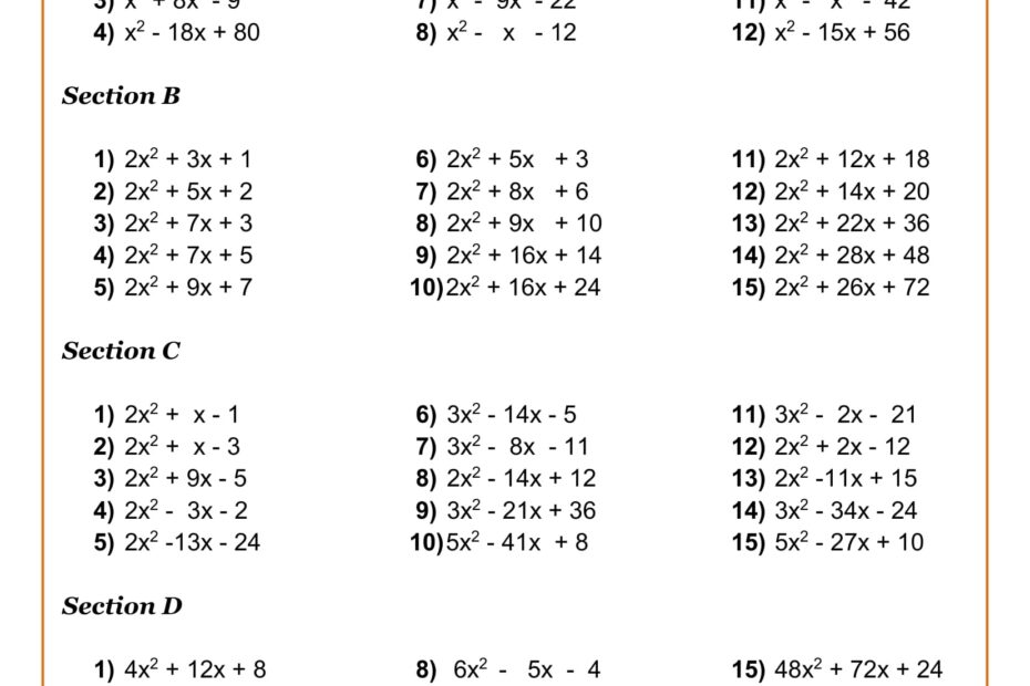 High School Math Worksheets Math Worksheets PDF