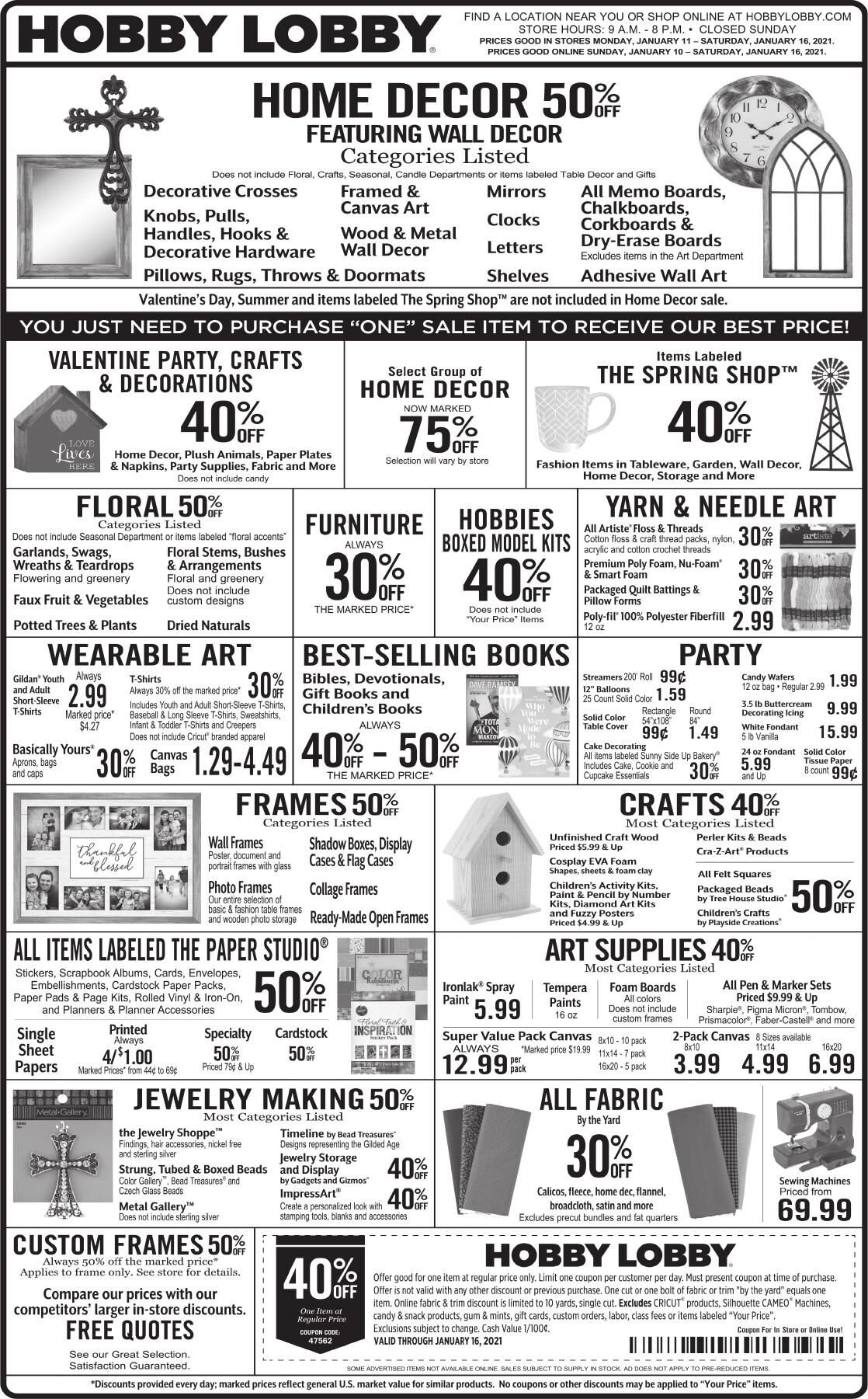 Hobby Lobby Print Ads Nny360