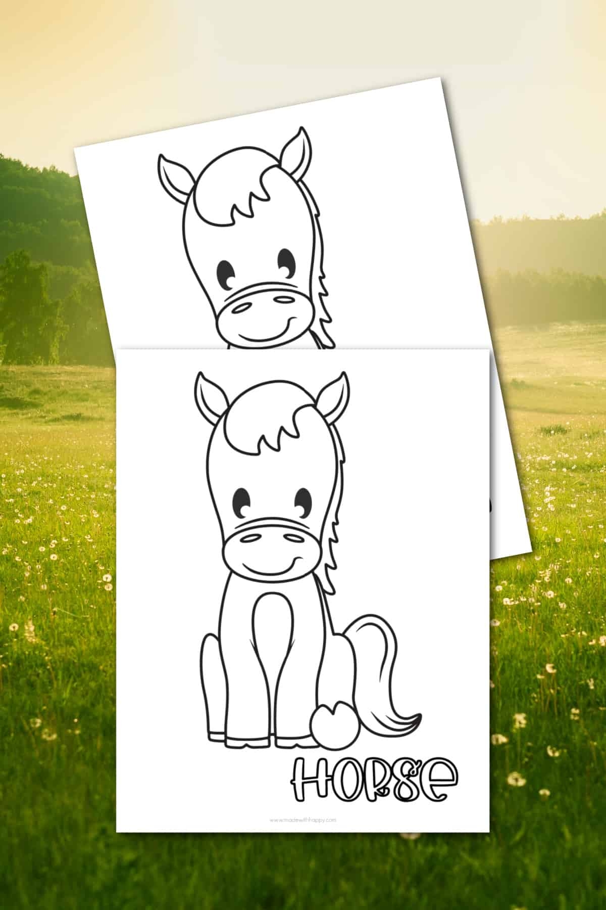 free printable horse coloring pages