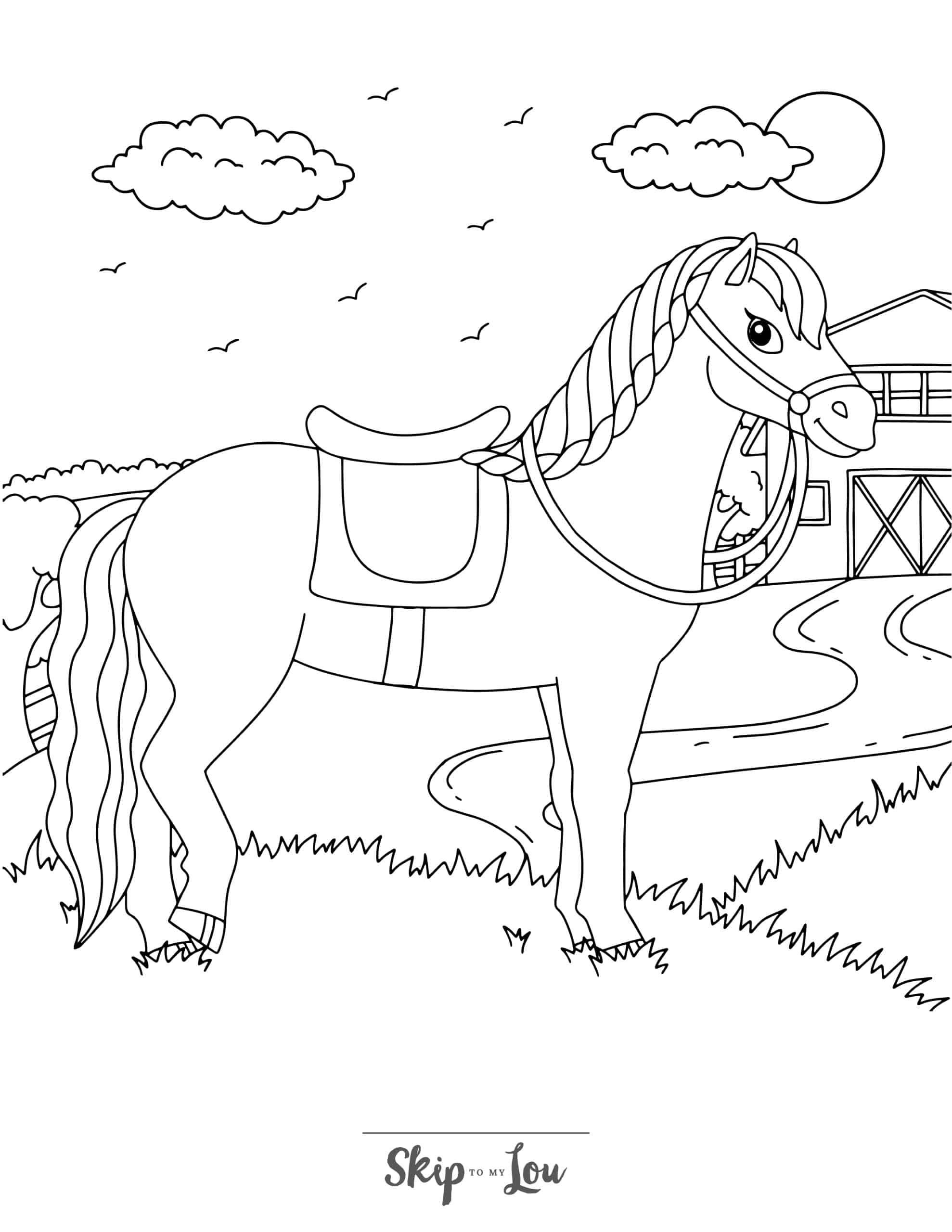 printable coloring pages of horses