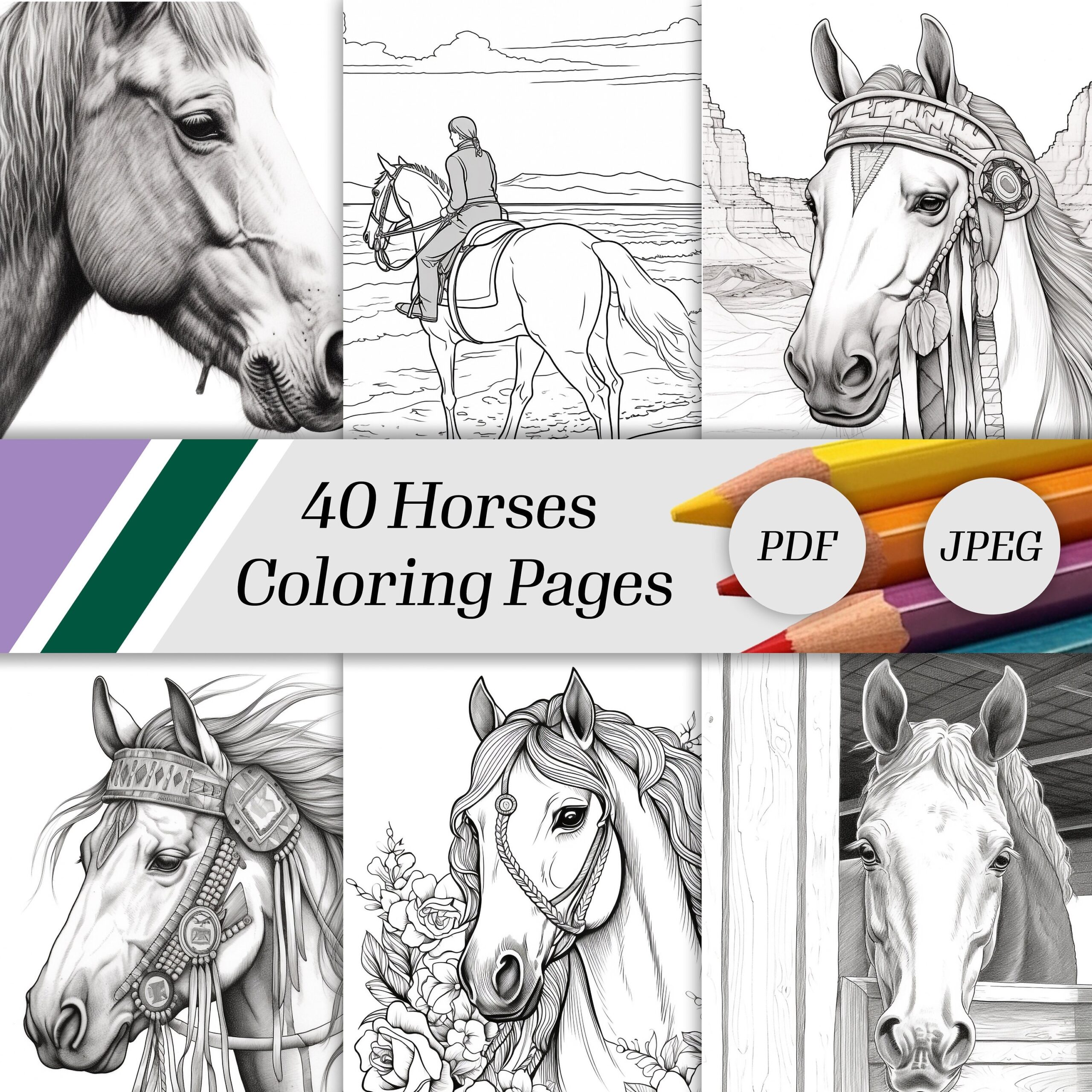 free horse printable coloring pages