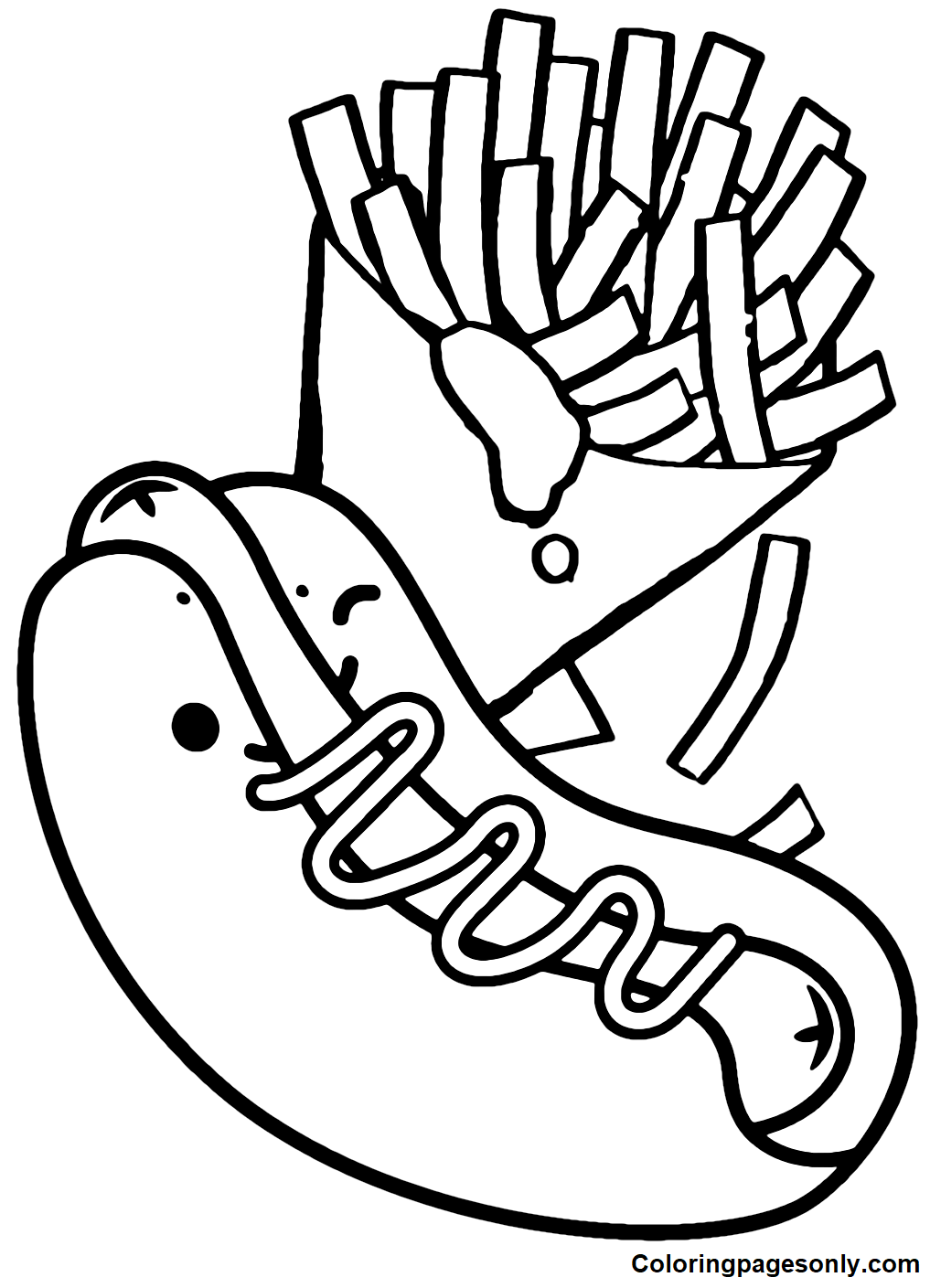 Hot Dog Coloring Pages Printable For Free Download