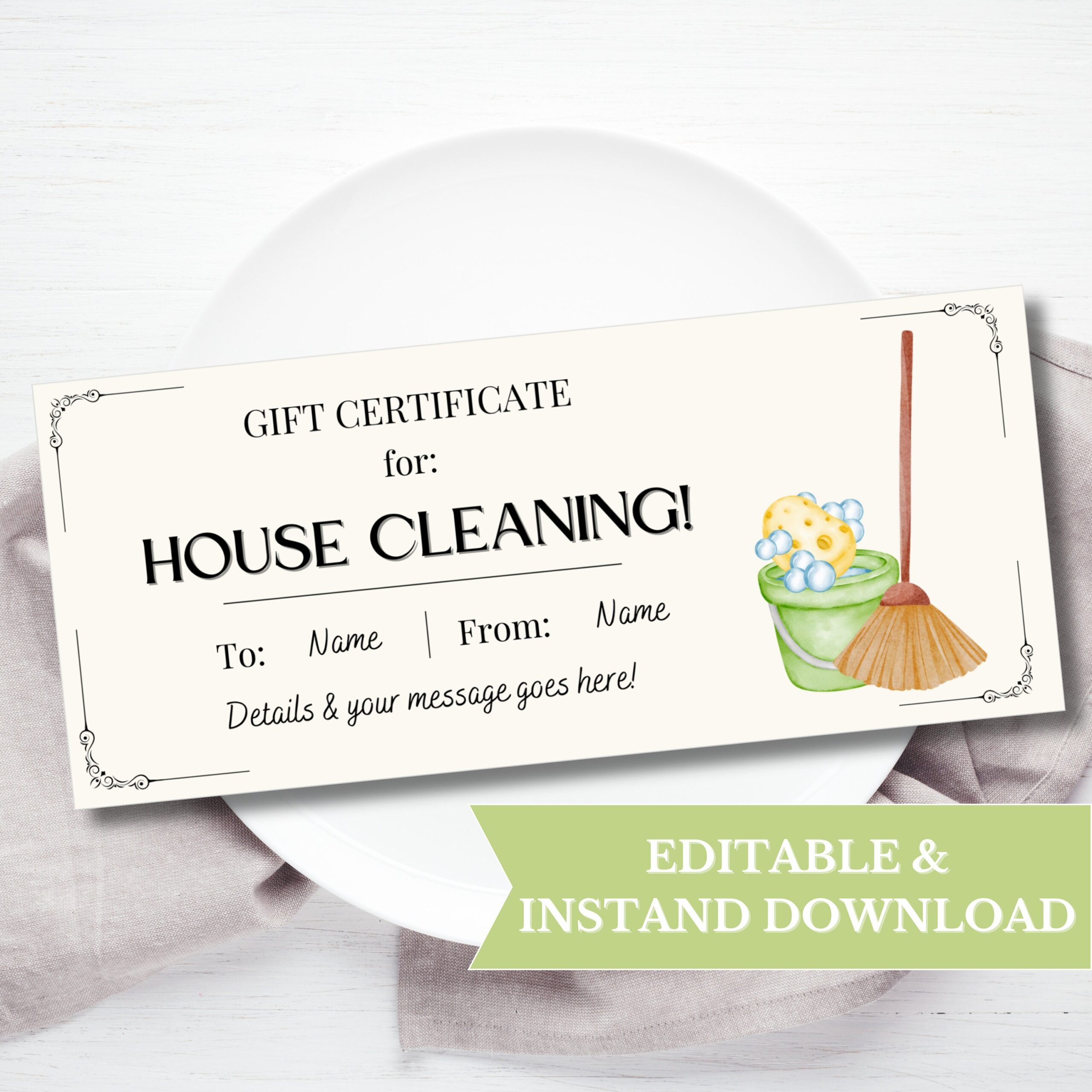 House Cleaning Gift Certificate Template New Mom Gift Voucher 