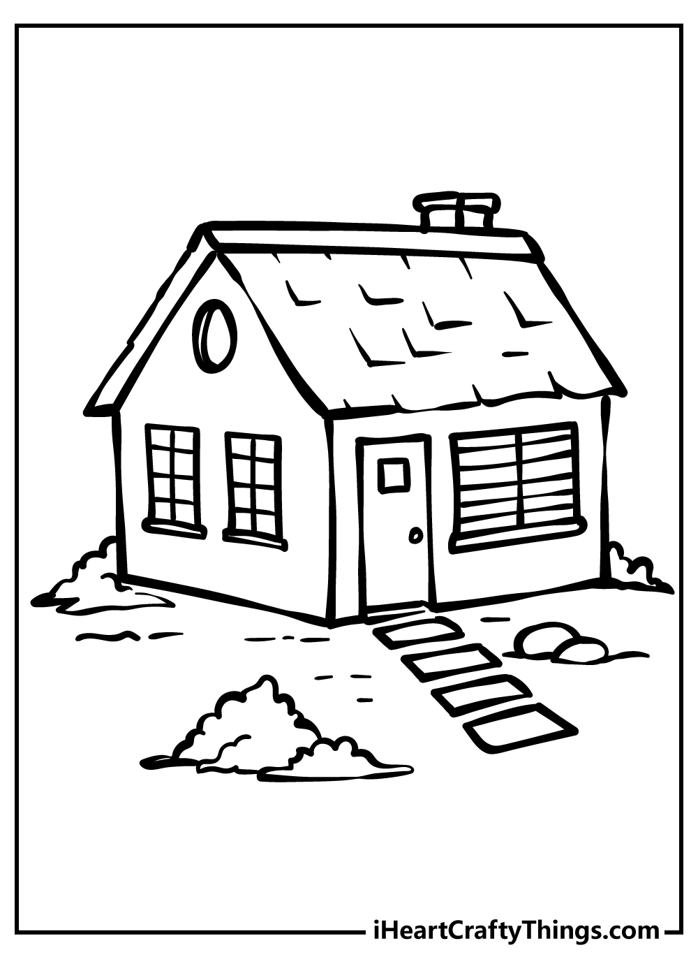 house colouring pages printable